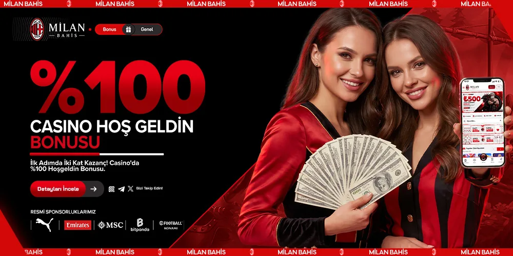Milan Bahis - %100 Hoşgeldin Casino Bonusu